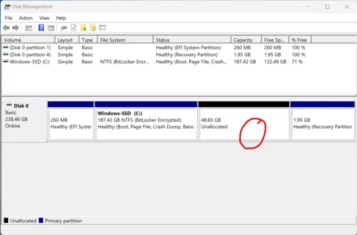 Windows 11 partition