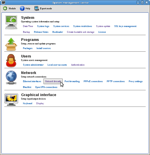 ACC firewall module