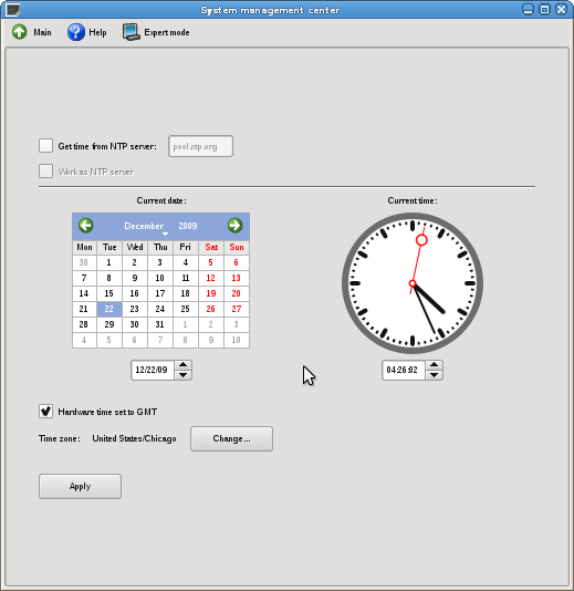 NTP management utility