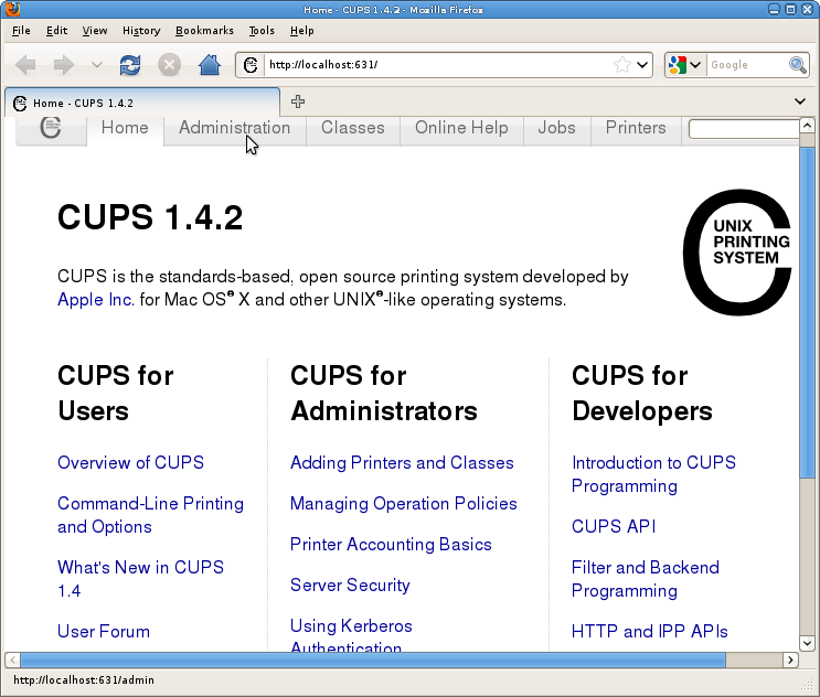CUPS access