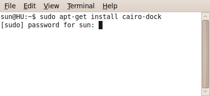 Installing Cairo-Dock from the cli
