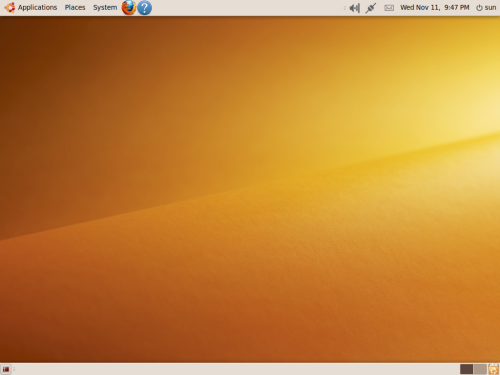 Default Ubuntu 9.10 desktop