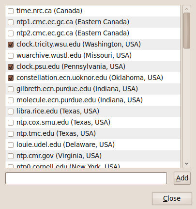 Selecting NTP servers